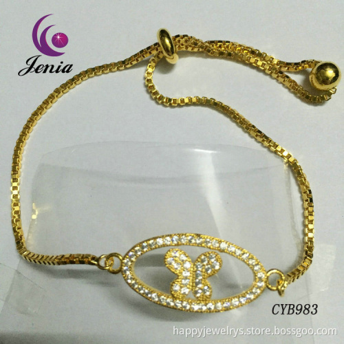 Jenia New Fashion Women Jewelry 18K Gold Plated Bracelets Zircon Chain Bracelets